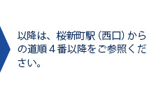 以降は、桜新町駅(西口)からの道順4番以降をご参照ください。