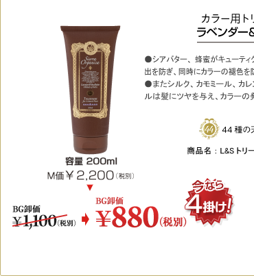 L&S �g���[�g�����g�y�J���[�w�A�p�z