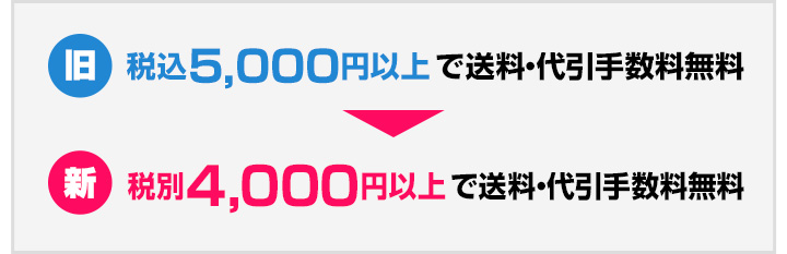 ���F�ō�5,000�~�ȏ�ő����E����萔�������@���@�V�F�ŕ�4,000�~�ȏ�ő����E����萔������